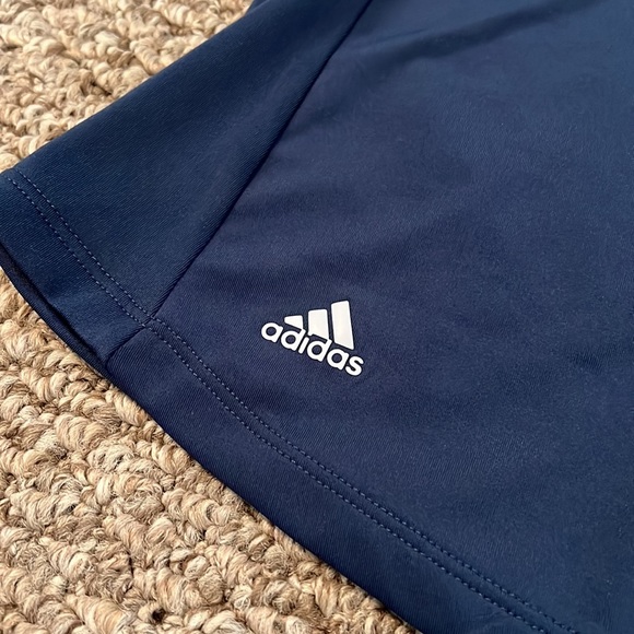 Women’s Adidas PrimeGreen Golf Polo Navy Blue Short Sleeve Shirt Top - Picture 3 of 10